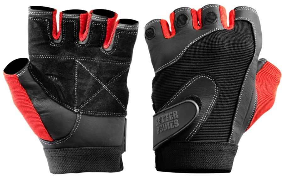Better Bodies Pro Lifting Gloves - Black/Jester Red