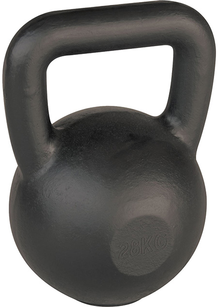 Tunturi Gusseisen Kettlebell mit Gummi Boden 28 kg