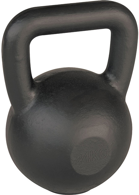 Tunturi Gusseisen Kettlebell mit Gummi Boden 24 kg