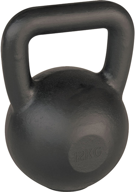 Tunturi Gusseisen Kettlebell mit Gummi Boden 12 kg