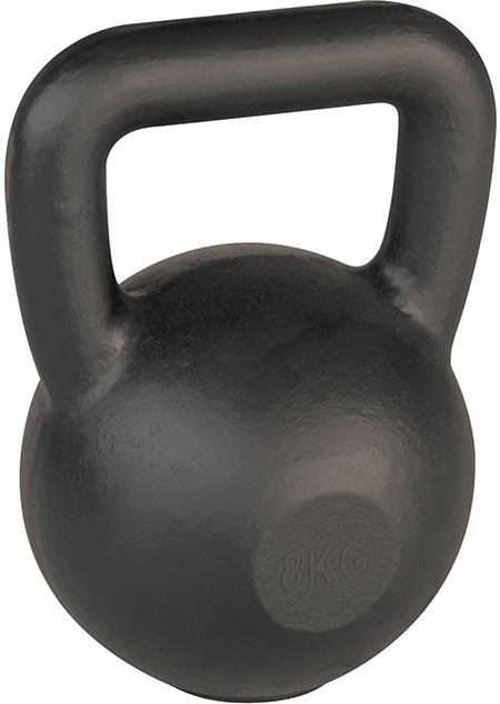 Tunturi Gusseisen Kettlebell mit Gummi Boden 8 kg