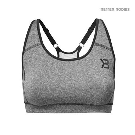 Better Bodies Sports Bra - Graphite Melange Detail 1