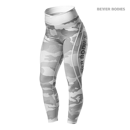 Better Bodies Camo High Tights - White Camo Detail 1