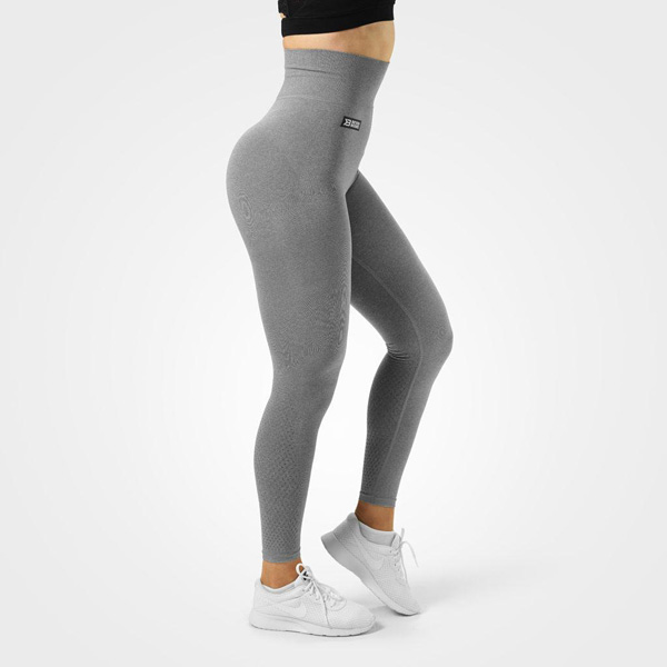 BetterBodies Bowery High Tights - Grey Melange Detail 1