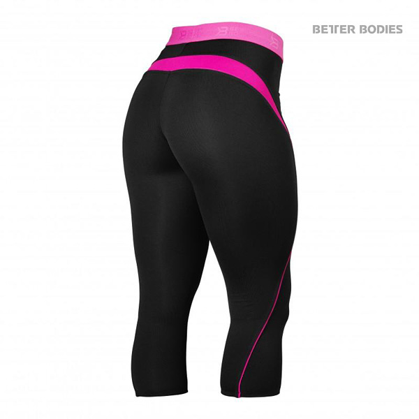 Better Bodies Fitness Curve Capri – Black Pink Detail 2