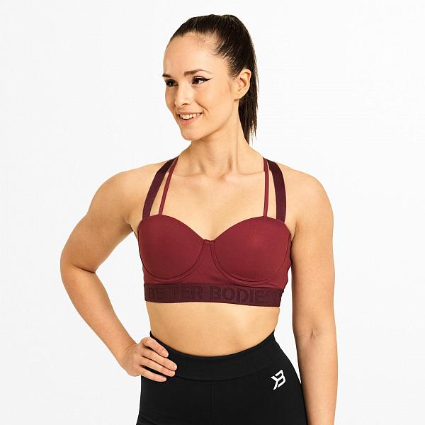 Better Bodies Waverly Sports Bra - Sangria Red Detail 1
