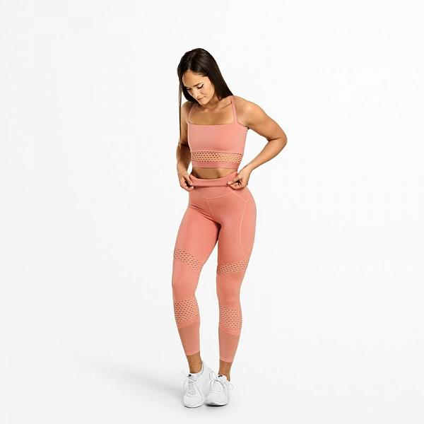 Better Bodies Waverly Mesh Tights - Rose Dawn Detail 2