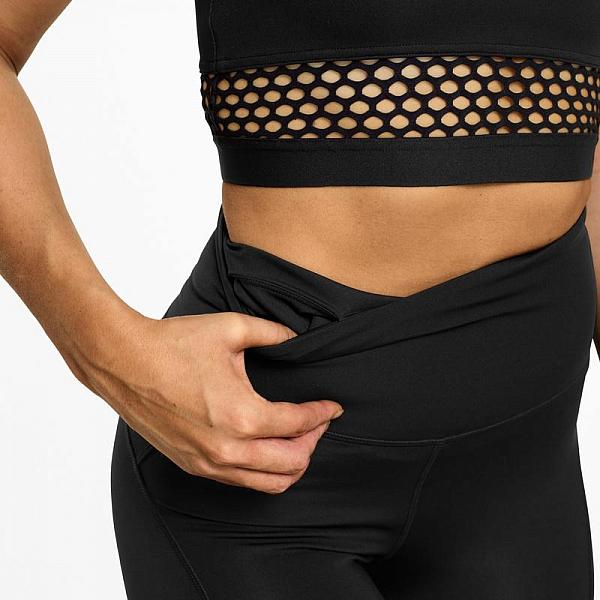 Better Bodies Waverly Mesh Tights - Black Detail 4