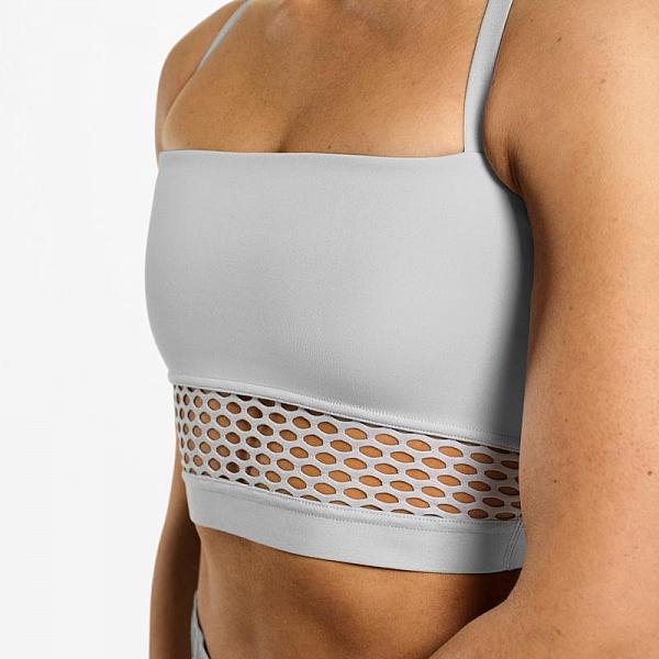 Better Bodies Waverly Mesh Bra - Frost Grey Detail 3