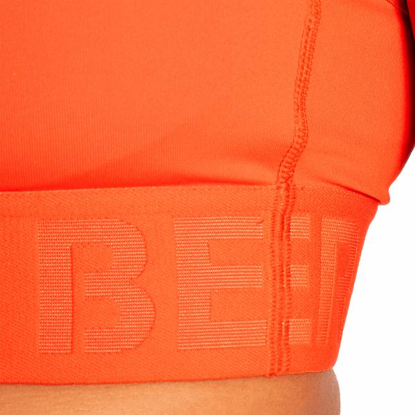 Better Bodies Gym Sports Bra - Sunset Red Detail 5