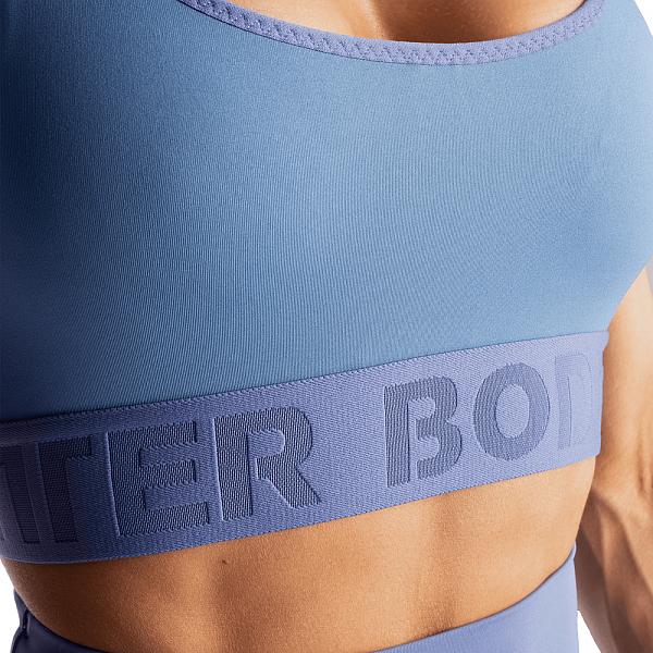 Better Bodies Gym Sports Bra - Foggy Blue Detail 4