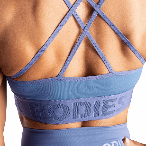 Better Bodies Gym Sports Bra - Foggy Blue Detail 5