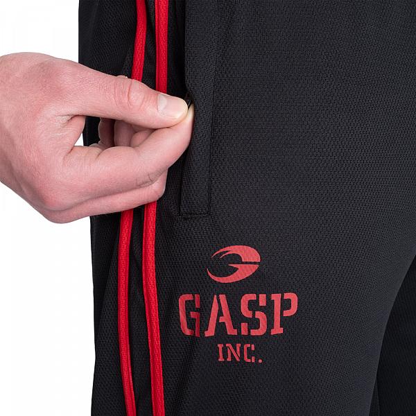 GASP 2 Stripe Standard Mesh Pant - Black/Red Detail 4