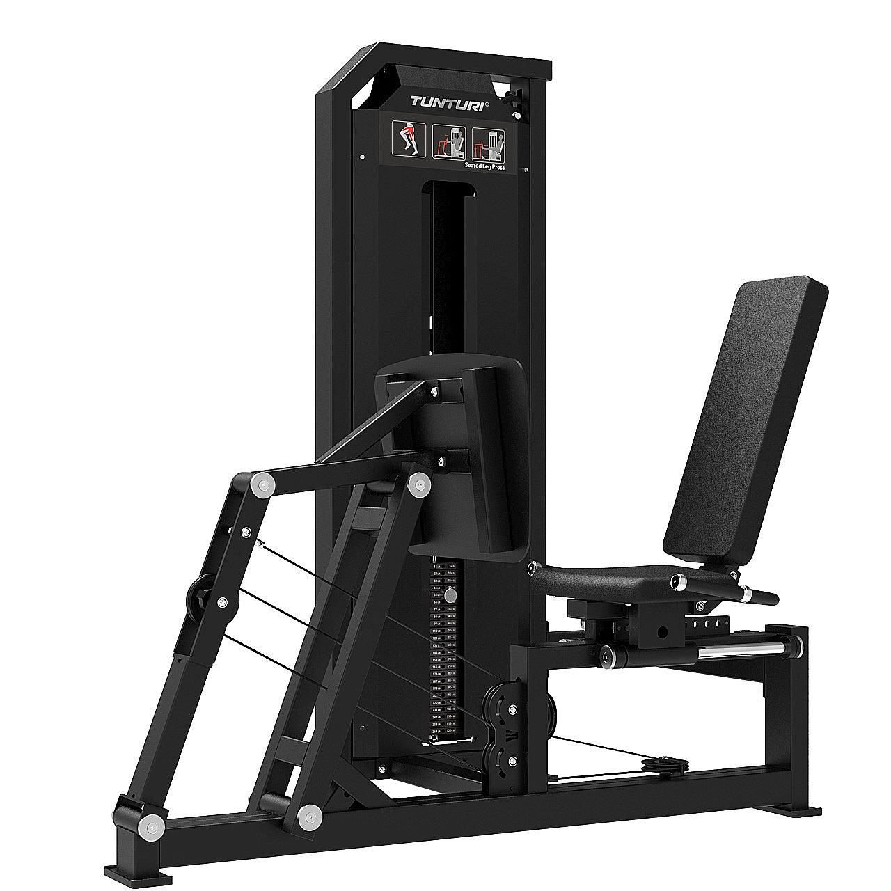 Tunturi Platinum Seated Leg Press / Beinpresse mit Gewichtsstapel Detail 1