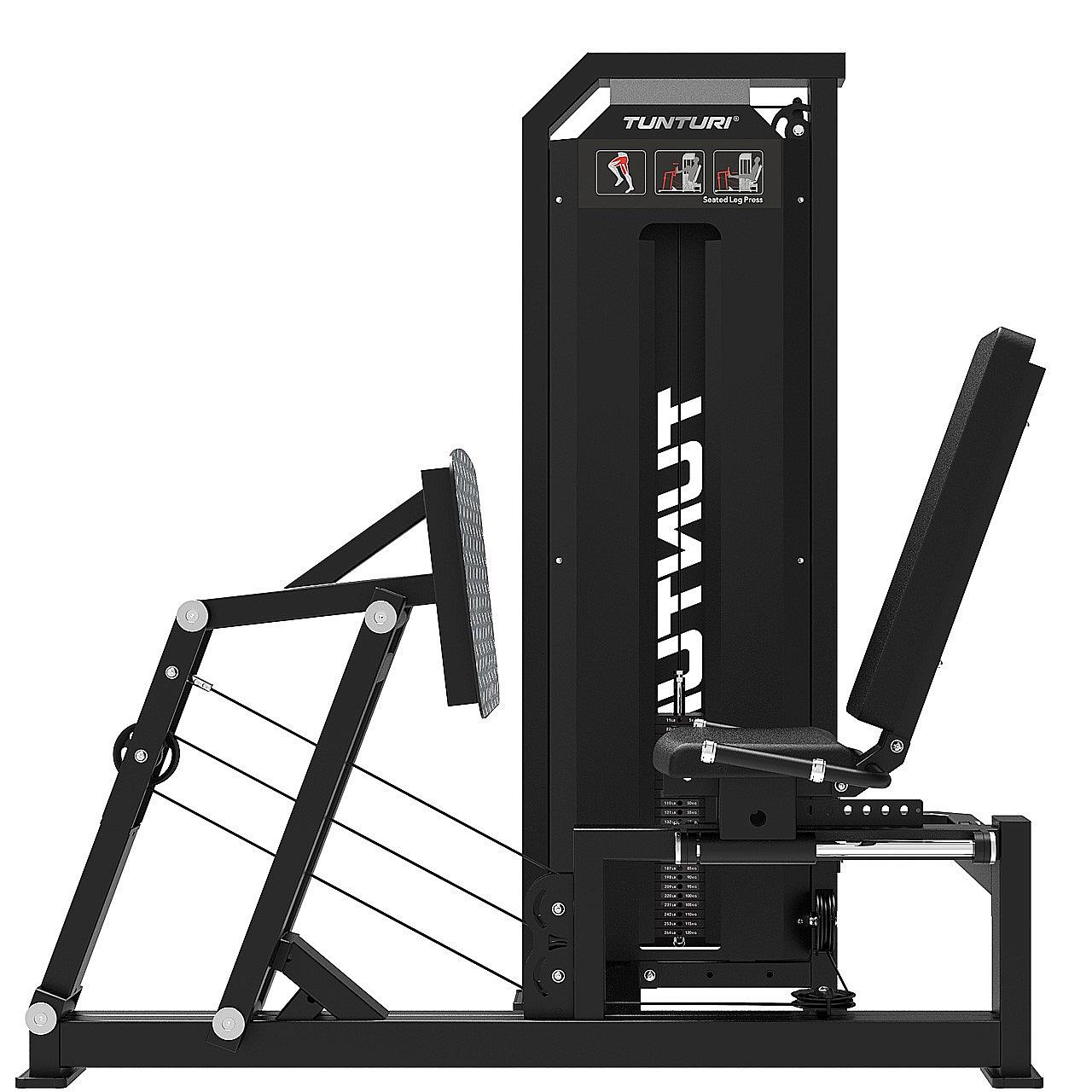 Tunturi Platinum Seated Leg Press / Beinpresse mit Gewichtsstapel Detail 2