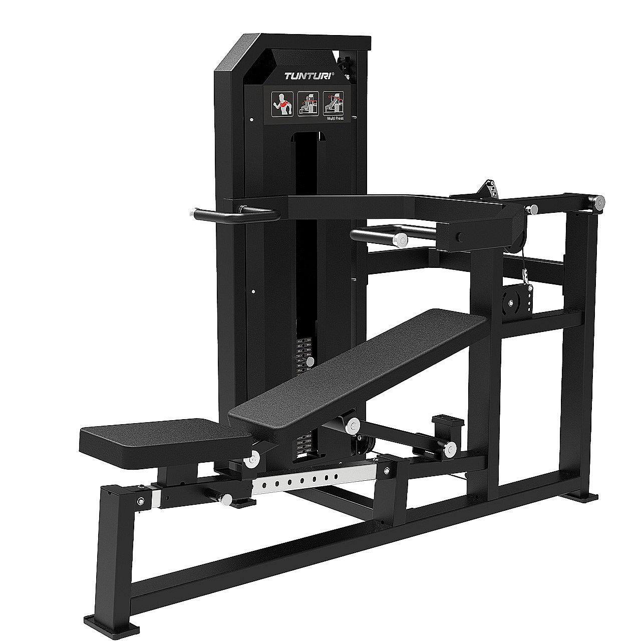 Tunturi Platinum Multipresse für Brust und Schulter mit Gewichtsstapel Detail 1