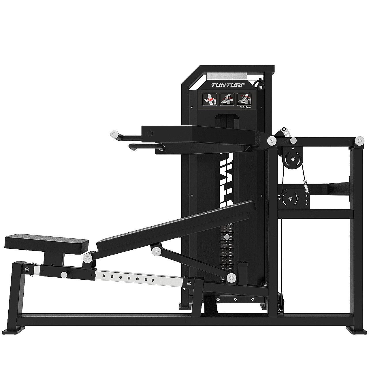 Tunturi Platinum Multipresse für Brust und Schulter mit Gewichtsstapel Detail 2