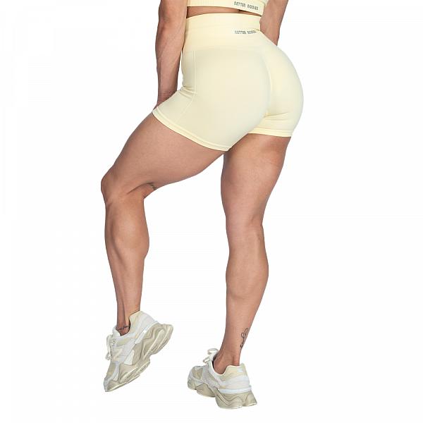 Better Bodies Scrunch Shorts - Washed Yellow Detail 3