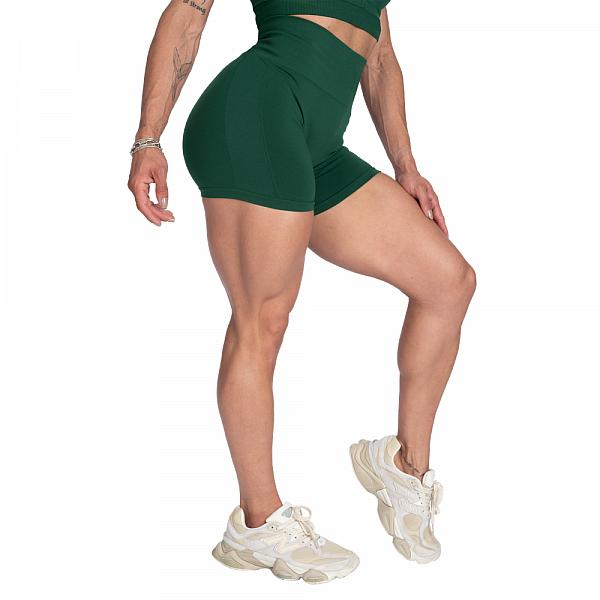 Better Bodies Scrunch Shorts - Emerald Green Detail 2