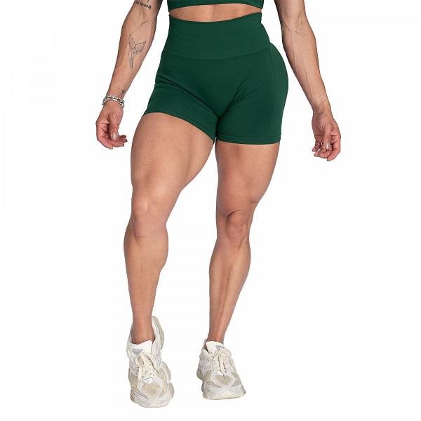 Better Bodies Scrunch Shorts - Emerald Green Detail 3