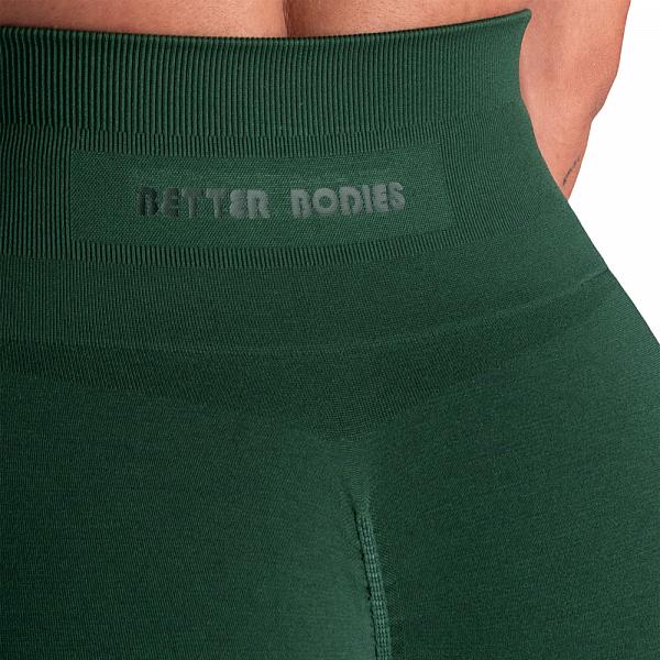 Better Bodies Scrunch Shorts - Emerald Green Detail 4