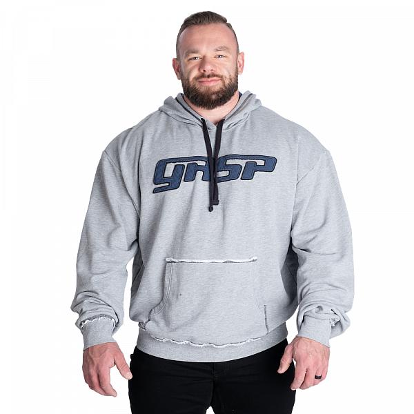 Gasp Hood Sweater - Grey/Blue Detail 1