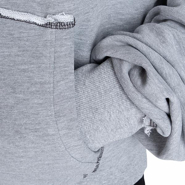 Gasp Hood Sweater - Grey/Blue Detail 5