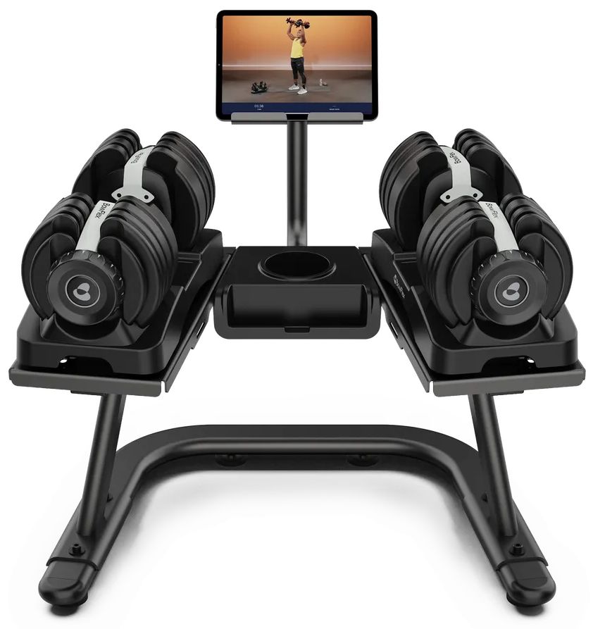 Bowflex SelectTech Hantelständer Smart Device Ablage Detail 4