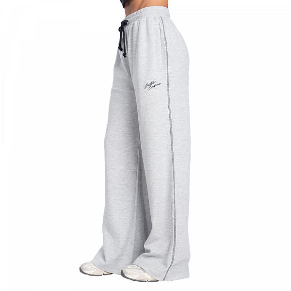 Better Bodies Wide Thermal Sweatpants - Light Grey Melange Detail 3
