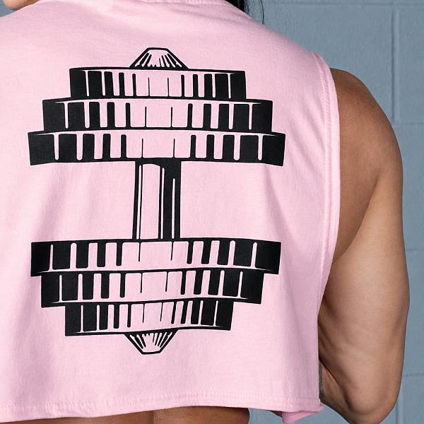 Better Bodies NY Crop Tank - Washed Pink Detail 4