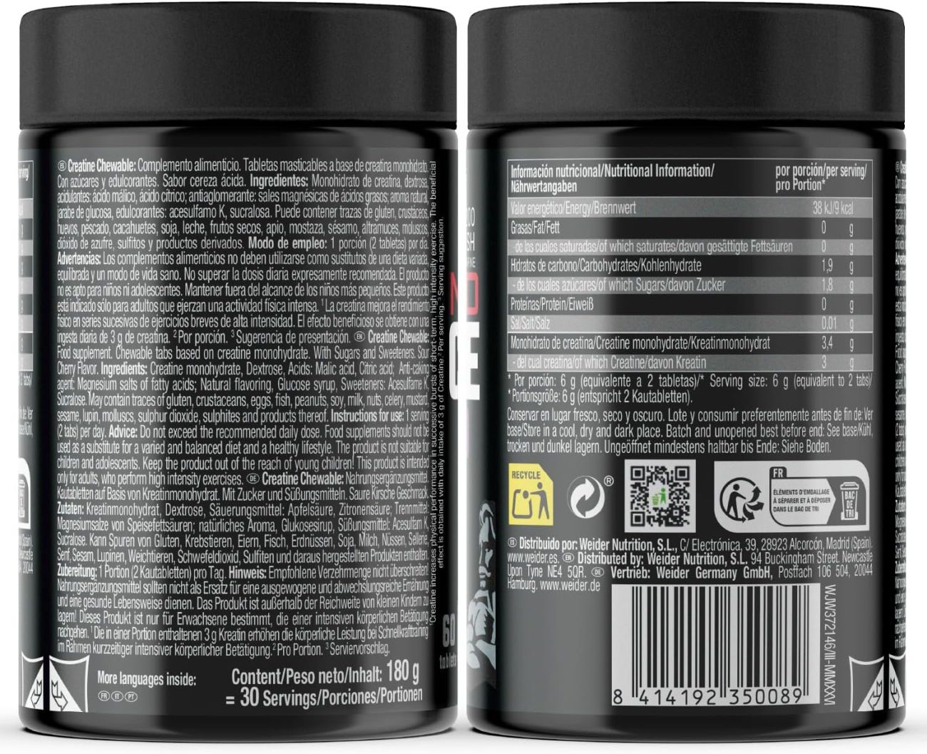 Weider Micronized Creatine Chewable Tablets Detail 2